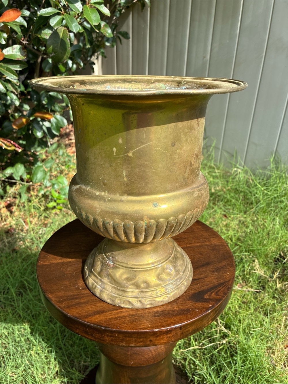 Brass Champagne Bucket Trophy style Urn Planter 10 inch